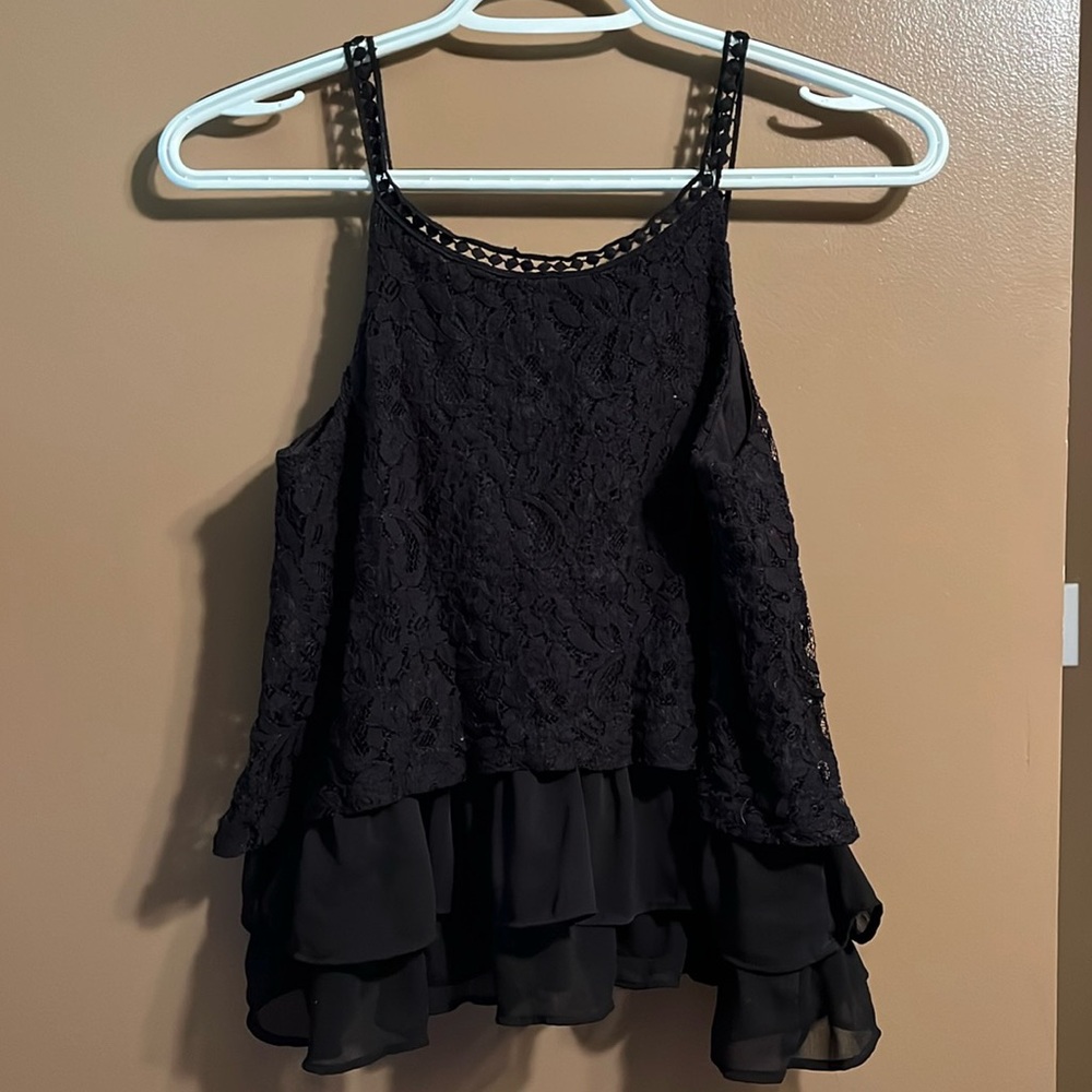 Black Disney lace blouse
